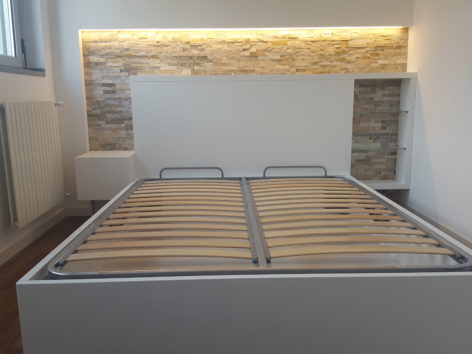Letto laccato bianco